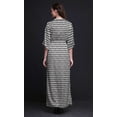 thumbnail image 2 of Bimba Rayon Triangle Geometric Printed Gown Kimono Sleeves Summer Long Maxi SlitDress-Large, 2 of 6
