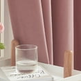 thumbnail image 2 of Fashnice Blackout Grommet Single Curtain Panel Thermal Insulated Modern Bedroom Energy Efficient Curtains Luxury Solid Color Window Drapes Pink 52 x 102 inch, 2 of 4