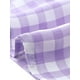 thumbnail image 5 of BLUSA DE MUJER CON COLLAR PETER PAN EN CONTRASTE, MANGAS CORTAS ABULLONADAS, CAMISA DE CUADROS, TALLA XL, MORADO, 5 of 6