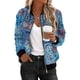 thumbnail image 2 of Chaquetas y abrigos casuales sin capucha de manga larga para mujer Sudadera holgada de manga larga con cremallera Chaqueta informal de béisbol de punto grueso Chaqueta de poliéster para mujer, 2 of 5