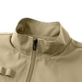 thumbnail image 6 of Rohuuque Men's Outdoor Fishing Vest Photography Utility Vest Solid Stand Collar Multi-Pocket for Outdoor ing Jacket Khaki, 6 of 9