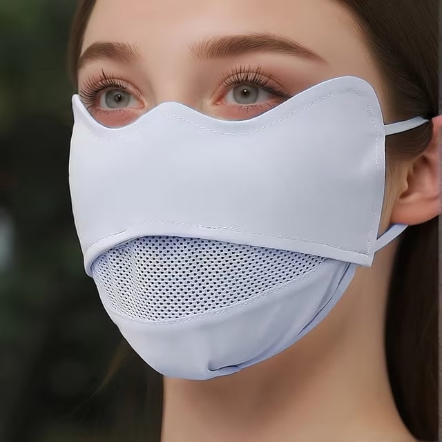 Mascarilla facial de hielo de malla transpirable con apertura for los ojos for enfriar, aliviar la hinchazón y recuperar el cuidado de la piel