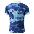 thumbnail image 4 of outfmvch t shirts for men casual camouflage print zipper turn down collar short sleeve shirt womens tops blue, 4 of 7