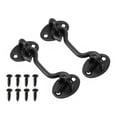thumbnail image 1 of Unique Bargains 3 Inch Hook Eye Latch, 2 Pack Stainless Steel Privacy Hook and Eye Latch Gate Latch Lock, Black, 1 of 6