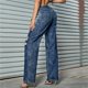 thumbnail image 3 of Gibobby Jeans dama cintura alta Pantalones vaqueros de mujer elásticos rasgados sueltos de pierna recta pantalones de mezclilla(Azul oscuro,X-CH), 3 of 4