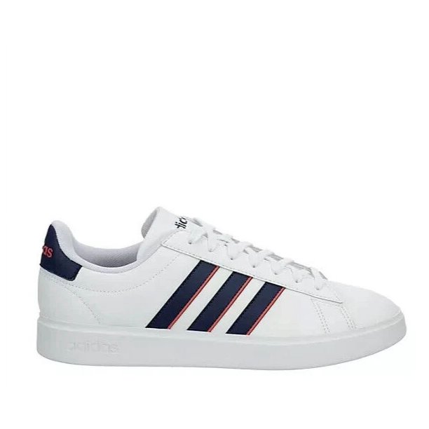 Ad-id-as Men's Size 10.5 Grand Court 2.0 Athletic Shoes White Navy Casual Sneakers