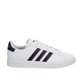 thumbnail image 1 of Ad-id-as Men's Size 10.5 Grand Court 2.0 Athletic Shoes White Navy Casual Sneakers, 1 of 6