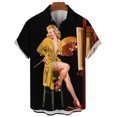 thumbnail image 3 of Camisas gráficas modernas para chicas para hombres, ropa con estampado 3D, camisas hawaianas de playa, blusas Y2K de manga corta, ropa vintage, blusa con solapa, 3 of 5