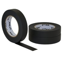 3 pk 1" inch x 60yd STIKK Black Painters Tape 14 Day Easy Removal Trim Edge Finishing Decorative Marking Masking Tape (.94 in 24MM)