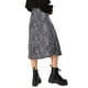 thumbnail image 4 of Falda dividida en forma de A, cintura alta, elástica, suave, elegante, con estampado de leopardo, falda dividida para uso diario, leopardo negro N, 4 of 14