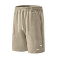 thumbnail image 2 of kamemir Workout Shorts Men's Casual Shorts Elastic Waist Drawstring Workout Running Jogging Beach Sweat Shorts with Pockets Khaki,XL, 2 of 6