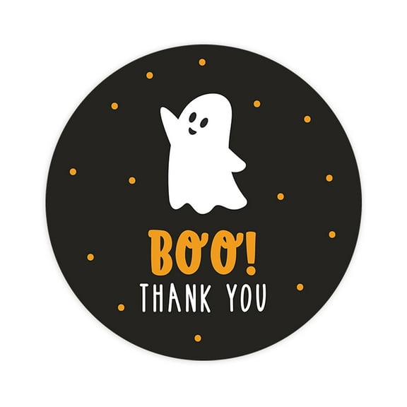 Koyal Wholesale Halloween Thank You Stickers 2 Inch Round 120 Bulk Pk Boo Cute Ghost Labels For Halloween Party Favors