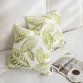 thumbnail image 3 of Holiday Deal Selection Phantoscope New Living Series Square Decorative Throw Pillow Cover, 18" x 18", Blue/Green Leaves, 2 Pack, 3 of 3