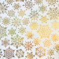 thumbnail image 3 of JILLSON & ROBERTS Winter Snowflake Holographic Wrapping Paper Roll Bundle - Red, Blue, White, Gold (25 sq ft per roll, 75 Total Sq Ft) for Christmas, 3 Pack, 3 of 5