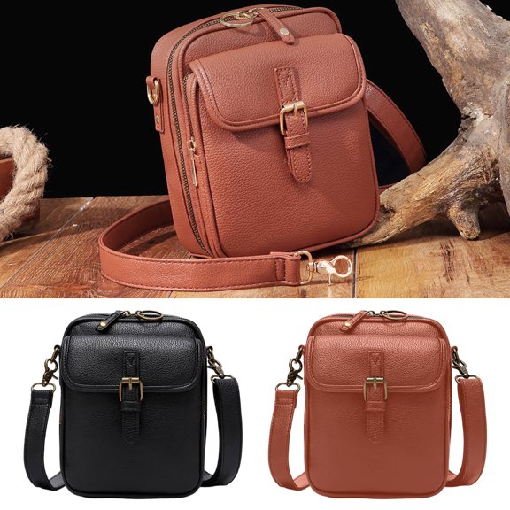 CAIXIA Womens Crossbody Bag Unisex 2026 Upgraded Double Layer Mini Crossbody Messenger Bag, Large Capacity Lightweight Shoulder Purse