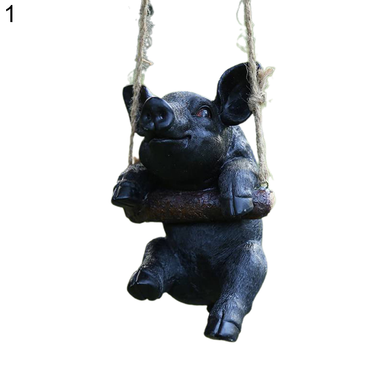 Travelwant Pig Statues Outdoor,Hanging Pig Home and Gardening