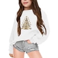thumbnail image 1 of PMVFHDE Liquidation Sweat Vintage pour Enfants Automne et Hiver à Manches Longues Mode Imprimé Col Rond Chandail à Capuchon pour Garçons et Filles Plus Chaud Chandail à Capuchon Manteau Chandail en Molleton Fille, Blanc, 4-5 Ans, 1 of 4