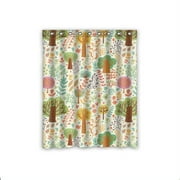 HelloDecor Nice Tree Shower Curtain Polyester Fabric Bathroom Decorative Curtain Size 60x72 Inches