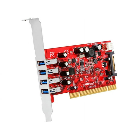 StarTech PCIUSB3S4 4 Port Pci Usb 3.0 Card W/ Sata Power