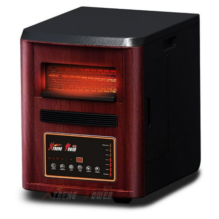 4 in1 Air Purifier Humidifier Quartz Infrared Heater Plasma Inverter 1500W, Cherry