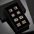 thumbnail image 2 of Jiibva 4Pairs/Set Cufflinks Set Fashion Shirt Cufflink Classic Business Shirt Cuff Links Elegant Tuxedo Cufflinks for Wedding Business, 2 of 7