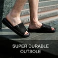 thumbnail image 2 of LongBay Men's Memory Foam Slide Slippers Breathable House Shoes Slip-On Open Toe Slippers, 2 of 6