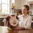 thumbnail image 7 of Aurorax Thanksgiving Goose Clothes for Cement Goose Porch Goose 23"/17",Porch Goose Outfit 19 inch,Holiday Maid Brown Porch Goose Accessories for Garden Lawn Home Decor for Harvest, 7 of 7