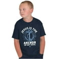 thumbnail image 5 of Jesus is the Anchor of My Soul Crewneck T Shirts Boy Girl Teen Brisco Brands XS, 5 of 6