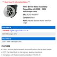 thumbnail image 2 of HVAC Blower Motor Assembly - Compatible with 2000 - 2005 Volkswagen Jetta 2001 2002 2003 2004, 2 of 2