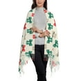 thumbnail image 2 of Cauagu Retro bows Print Women Wrap Shawl tassels Scarves Retro Scarf 77.6"X28.3", 2 of 8