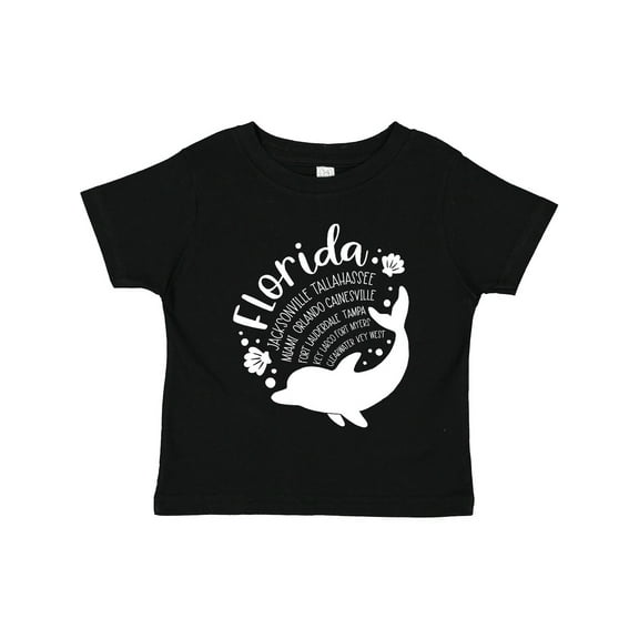 Inktastic Florida Cities with Dolphin Boys or Girls Toddler T-Shirt