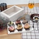 thumbnail image 2 of Paquete De 10 Cajas Para Cupcakes De 6 Agujeros, Cajas Blancas Para Panadería Con Ventana Y Insertos,11 kaili Sencillez, 2 of 4