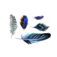 thumbnail image 2 of Soumake 1Set Creative Colorful Feather Car Body Sticker Mirror Decorative Decal Decor, 2 of 8