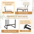 thumbnail image 6 of ClinQ Modern Bar Stool Set of 1, Upholstered Counter Height Bar Chair with Sturdy Metal Frame and Backrest for Kitchen Island, Linen, 6 of 8