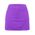 thumbnail image 4 of Culottes de yoga SCZ elásticos para mujeres pantalones cortos atléticos de cintura alta púrpura M, 4 of 8