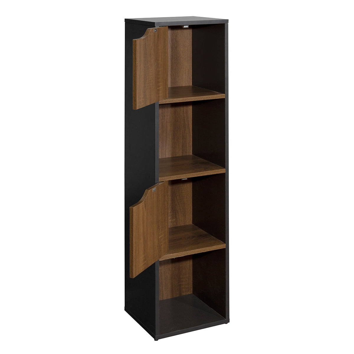 Kepooman 4-Shelf Modern Bookshelf, Open Bookcase with Storage Shelves, Floor Standing Unit, Brown Kepooman 4-Shelf Modern Bookshelf, Open Bookcase with Storage Shelves, Floor Standing Unit, Brown