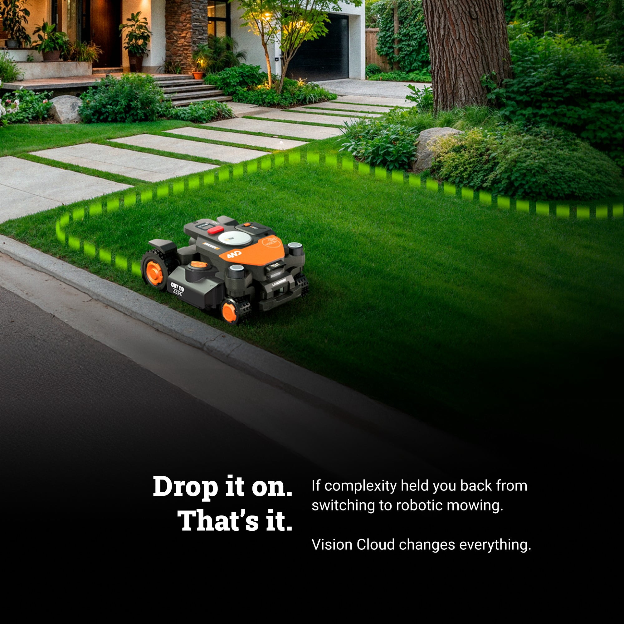 Worx WR341 Landroid Vision Cloud 4WD Robotic Lawn Mower (¼ Acre)