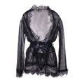 thumbnail image 3 of VISgogo Mujer Verano Lencería sexy Babydoll Encaje Ropa de dormir Sólido Ver a través de camisón de malla VISgogo moda, 3 of 3