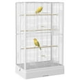 thumbnail image 1 of PawHut 39" Bird Cage with Stands, Tray, Handles, Food Containers, White, 1 of 10