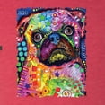 thumbnail image 2 of Funny Neon Pug | Dean Russo Art Animal Lover Mens Premium Tri Blend T-Shirt, Vintage Red, Large, 2 of 6