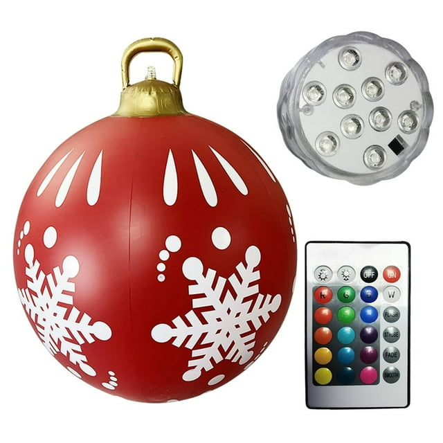 60cm Gonflable Boule de Noël PVC Lueur Boule Gonflable de Noël (Style S)