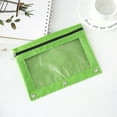 thumbnail image 5 of 2 Pack Three-Hole Binder Pencil Pouches With Zipper, Transparent PVC Window Pen Bags, Grommet Reinforced Binder Storage Pouches For Pens, Markers, Office Supplies, And Accessories, 5 of 9