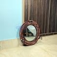 thumbnail image 2 of 17" Aluminum Porthole Mirror (Shipwrecked Antique Brown Patina Finish), 2 of 6