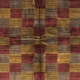 thumbnail image 1 of Ahgly Company Tapis Carré Abstrait Safran Rouge à Carreaux, 3 Pieds Carré, 1 of 6