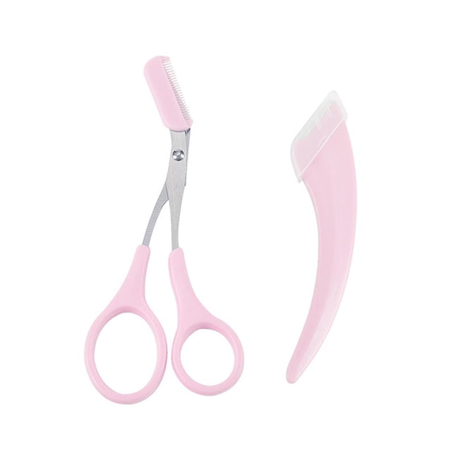 Lady Eye Brow Trimmer For Beginner With Eyebrow Comb 3PCS Eyebrow Scissors Set