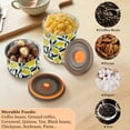 thumbnail image 6 of Lemon Leaf Airtight Coffee Bean Canister 17oz Food Storage Containers with Lids For Gournd, Tea, Sugar, Flour, Rice, Cereal, Candy Cookie Jar, 6 of 8
