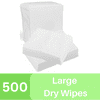 Proheal Ultra Soft Disposable Dry Wipes (500 Pack) 9.5" x 13.5" Hospital Grade Cleansing Cloths for Incontinence, Baby Care, Makeup Removal and Personal Care
