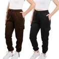 thumbnail image 4 of SPXTREME [2 Pack] Women's Sweatpants Cargo Jogger Soft Fleece Adjustable Pants, Sizes S - 2XL, 4 of 10