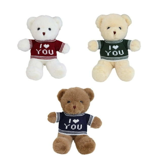 Almohada De Peluche Oso de peluche azul de San Valentín para niños (1 unidad) JASKFLY