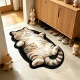 thumbnail image 6 of Hometravel Cute Kitten-Shaped Floor Mat, Washable Plush Area Rug 16x47 Inch, Non-Slip Soft Carpet for Bedroom, Living Room, Entryway, 6 of 9